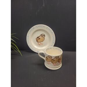 Vintage Baby Animals Chick Mug and Saucer, Bridgewater Made in England